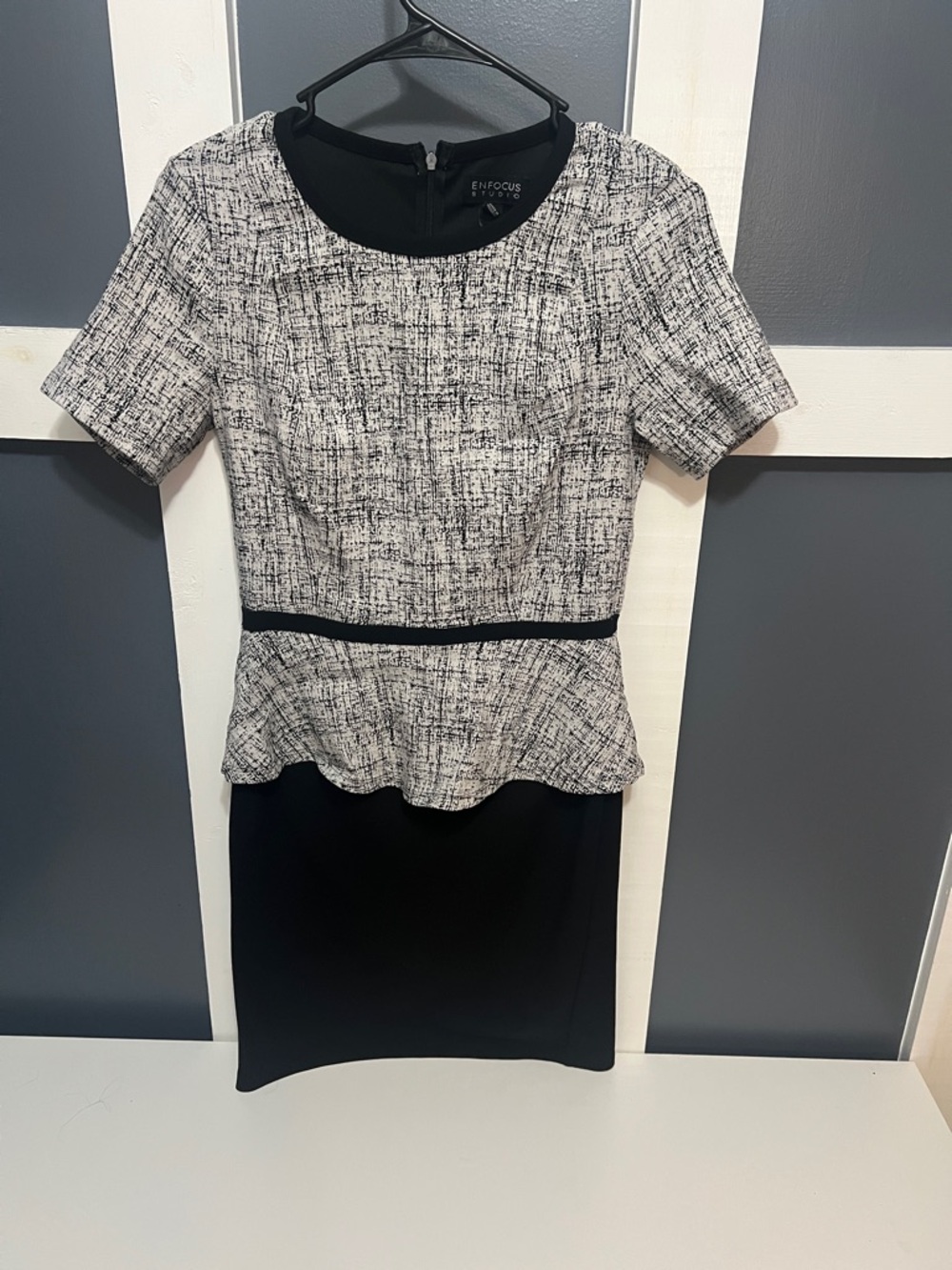 Enfocus Studio Black Textured Dress